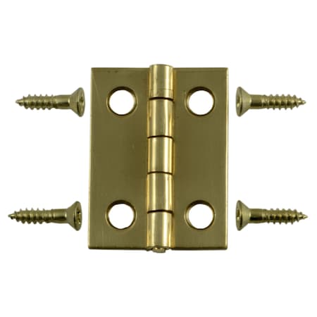 Midwest Fastener 1" x 3/4" Solid Brass Butt Hinges 5PK 37161